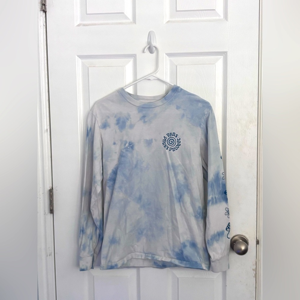 Blue Tie-Dye Long Sleeve Shirt